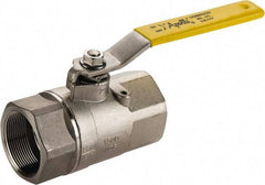 Apollo - 2" Pipe, Stainless Steel Standard Ball Valve - 2 Piece, Inline - One Way Flow, FNPT x FNPT Ends, Lever Handle, 1,500 WOG, 150 WSP - Americas Industrial Supply