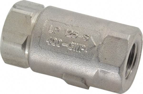 Conbraco - 3/8" Stainless Steel Check Valve - Inline, FNPT x FNPT - Americas Industrial Supply