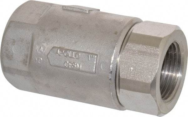 Conbraco - 1" Stainless Steel Check Valve - Inline, FNPT x FNPT - Americas Industrial Supply