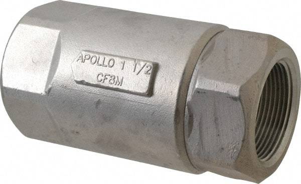 Conbraco - 1-1/2" Stainless Steel Check Valve - Inline, FNPT x FNPT - Americas Industrial Supply