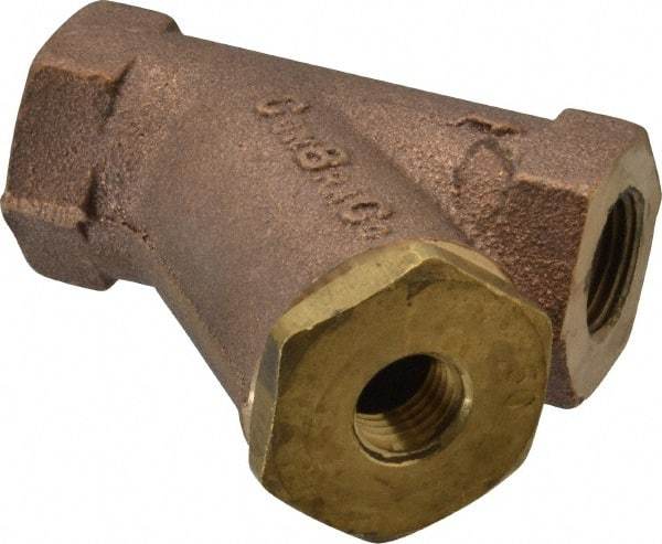 Conbraco - 3/8" Pipe, FNPT Ends, Cast Bronze Y-Strainer - 400 psi WOG Rating - Americas Industrial Supply