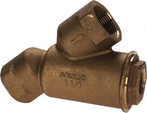 Conbraco - 1-1/4" Pipe, FNPT Ends, Cast Bronze Y-Strainer - 400 psi WOG Rating - Americas Industrial Supply