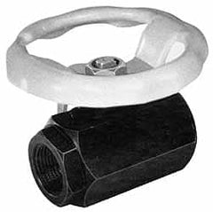 Apollo - 3/4" Pipe, Bronze Standard Ball Valve - 2 Piece, Inline - One Way Flow, FNPT x FNPT Ends, Round Wheel Handle, 2,000 WOG, 150 WSP - Americas Industrial Supply