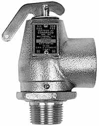 Conbraco - 3/4" Inlet, 1" Outlet, ASME Safety Relief Valve - 40 Max psi, Bronze, 870,000 BTUs - Americas Industrial Supply