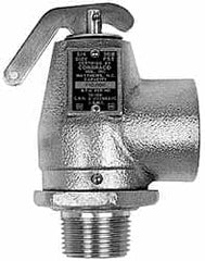 Conbraco - 3/4" Inlet, 1" Outlet, ASME Safety Relief Valve - 40 Max psi, Bronze, 870,000 BTUs - Americas Industrial Supply