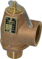 Conbraco - 3/4" Inlet, 1" Outlet, ASME Safety Relief Valve - 30 Max psi, Bronze, 710,000 BTUs - Americas Industrial Supply