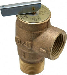 Conbraco - 3/4" Inlet, 3/4" Outlet, ASME Low Pressure Steam Heating Relief Valve - 15 Max psi, Bronze, 407 Lb per Hour - Americas Industrial Supply