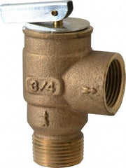Conbraco - 3/4" Inlet, 3/4" Outlet, ASME Low Pressure Steam Heating Relief Valve - 10 Max psi, Bronze, 407 Lb per Hour - Americas Industrial Supply