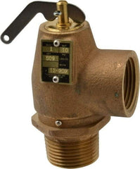 Conbraco - 1" Inlet, 1" Outlet, ASME Low Pressure Steam Heating Relief Valve - 10 Max psi, Bronze, 643 Lb per Hour - Americas Industrial Supply