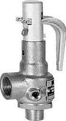 Conbraco - 1-1/4" Inlet, 1-1/2" Outlet, High Pressure Safety Relief Valve - 50 Max psi, Bronze, 1,658 Lb per Hour - Americas Industrial Supply