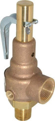 Conbraco - 3/4" Inlet, 1" Outlet, High Pressure Safety Relief Valve - 75 Max psi, Bronze, 898 Lb per Hour - Americas Industrial Supply