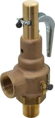 Conbraco - 3/4" Inlet, 1" Outlet, High Pressure Safety Relief Valve - 125 Max psi, Bronze, 1,402 Lb per Hour - Americas Industrial Supply