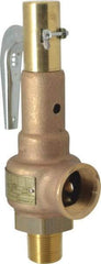 Conbraco - 1" Inlet, 1-1/4" Outlet, High Pressure Safety Relief Valve - 125 Max psi, Bronze, 2,189 Lb per Hour - Americas Industrial Supply