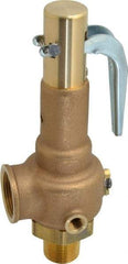 Conbraco - 1" Inlet, 1-1/4" Outlet, High Pressure Safety Relief Valve - 150 Max psi, Bronze, 2,581 Lb per Hour - Americas Industrial Supply