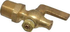 Conbraco - 3/8" Pipe, Lever Handle, MNPT x Straight Nose End Connection, Air Cock - 200 Max psi, Brass - Americas Industrial Supply