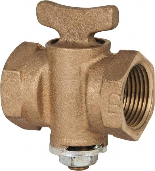 Conbraco - 1" Pipe, Tee Head Wrench Operated Gas Cock - Bronze - Americas Industrial Supply