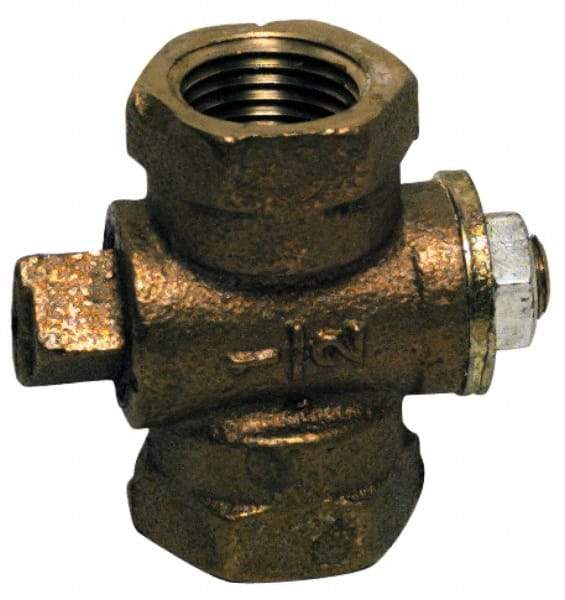 Conbraco - 1/4" Pipe, Square Head Wrench Operated Gas Cock - Bronze - Americas Industrial Supply