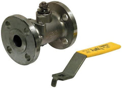 Apollo - 12" Pipe, Full Port, Carbon Steel Standard Ball Valve - Inline - One Way Flow, Flanged x Flanged Ends, Lever with Gear Operator Handle, 285 WOG, 150 WSP - Americas Industrial Supply