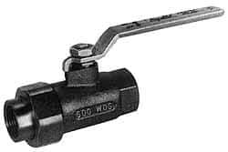 Apollo - 1-1/4" Pipe, Bronze Single Union Ends Ball Valve - Inline - One Way Flow, FNPT x FNPT Ends, Lever Handle, 600 WOG, 150 WSP - Americas Industrial Supply