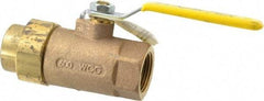 Apollo - 1" Pipe, Bronze Single Union Ends Ball Valve - Inline - One Way Flow, FNPT x FNPT Ends, Lever Handle, 600 WOG, 150 WSP - Americas Industrial Supply