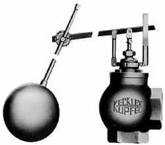 Made in USA - 1" Pipe, Bronze, Angle Pattern-Double Seat, Automatic Float Valve - 150 psi, NPTF End Connections - Americas Industrial Supply