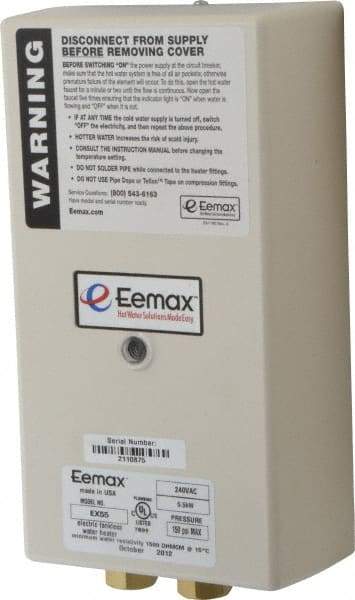 Eemax - 240 Volt Electric Water Heater - 5.5 KW, 23 Amp, 10 Wire Gauge - Americas Industrial Supply