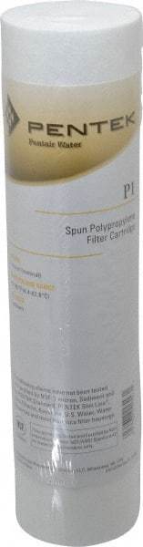 Pentair - 2-3/8" OD, 1µ, Polypropylene Spun Bonded Cartridge Filter - 9-7/8" Long, Reduces Sediments - Americas Industrial Supply