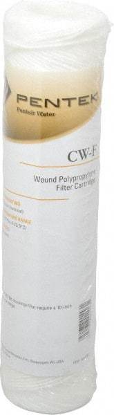 Pentair - 2-3/8" OD, 10µ, Polypropylene String-Wound Cartridge Filter - 9-7/8" Long, Reduces Sediments - Americas Industrial Supply