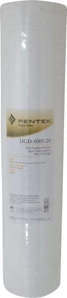 Pentair - 4-1/2" OD, 50/5µ, Polypropylene Dual Gradient Cartridge Filter - 20" Long, Reduces Sediments - Americas Industrial Supply