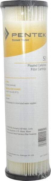 Pentair - 2-5/8" OD, 20µ, Resin Cellulose Pleated Cartridge Filter - 9-3/4" Long, Reduces Sediments - Americas Industrial Supply