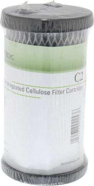 Pentair - 2-1/2" OD, 5µ, Carbon Impregnated Cellulose Pleated-Dual Purpose-Powder Activated Cartridge Filter - 4-7/8" Long, Reduces Tastes, Odors & Sediments - Americas Industrial Supply