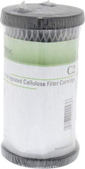 Pentair - 2-1/2" OD, 5µ, Carbon Impregnated Cellulose Pleated-Dual Purpose-Powder Activated Cartridge Filter - 4-7/8" Long, Reduces Tastes, Odors & Sediments - Americas Industrial Supply