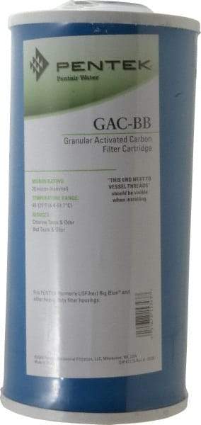 Pentair - 4-1/2" OD, 20µ, Granular Activated Carbon Maximum Absorption Cartridge Filter - 10" Long, Reduces Tastes, Odors & Sediments - Americas Industrial Supply