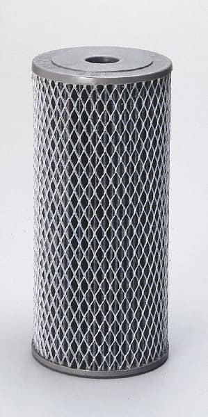 Pentair - 4-1/2" OD, 10µ, Carbon Impregnated Non-Cellulose Pleated Cartridge Filter - 20" Long, Reduces Tastes, Odors & Sediments - Americas Industrial Supply