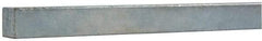 Made in USA - 12" Long x 3/8" High x 3/8" Wide, Zinc-Plated Key Stock - Low Carbon Steel - Americas Industrial Supply