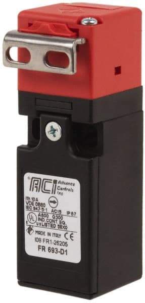 ACI - 10 Amp, 24-300 VDC, 250-600 VAC, 3 Pole Fused Safety Switch - 10 Amp, 24-300 VDC, 250-600 VAC, 1.21 Inch Wide x 1.21 Inch Deep x 3.66 Inch High, Nonmetallic, NO/2NC Contact Configuration - Americas Industrial Supply