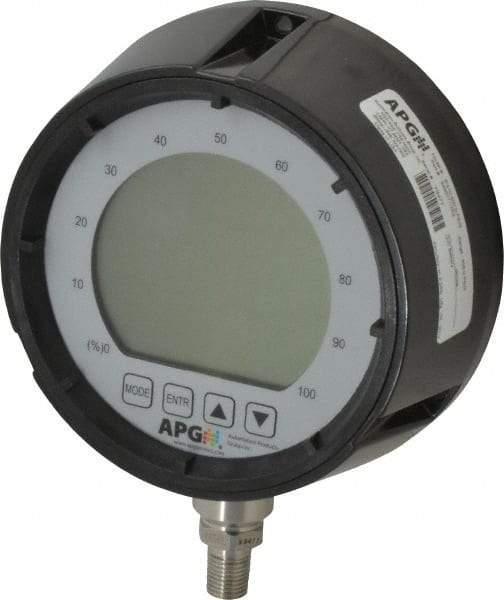 Made in USA - 4-1/2" Dial, 1/4 Thread, 0-500 Scale Range, Pressure Gauge - Lower Connection Mount, Accurate to 0.25% of Scale - Americas Industrial Supply