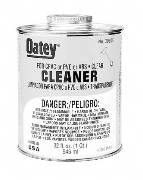 Oatey - 1 Gal All-Purpose Cleaner - Clear, Use with ABS, PVC & CPVC For All Diameters - Americas Industrial Supply