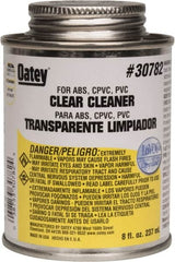 Oatey - 8 oz All-Purpose Cleaner - Clear, Use with ABS, PVC & CPVC For All Diameters - Americas Industrial Supply