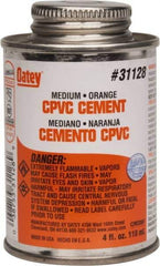 Oatey - 4 oz Medium Bodied Cement - Orange, Use with CPVC & CTS up to 6" Diam - Americas Industrial Supply