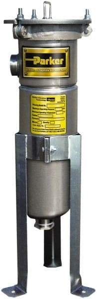 Parker - 2 Inch, Stainless Steel, Bag Filter Housing - FNPT End Connection, 160 GPM Max Flow - Americas Industrial Supply