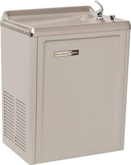 Halsey Taylor - 4 GPH Cooling Capacity Compact Flush Wall Mounted Water Cooler & Fountain - Vinyl Cabinet, 230 Watts, 2.5 Full Load Amperage, 0.16 hp - Americas Industrial Supply