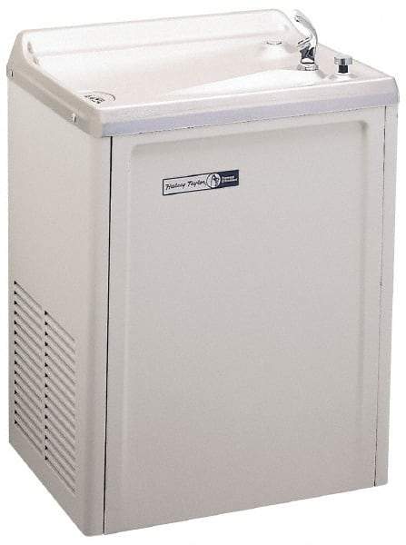 Halsey Taylor - 13.5 GPH Cooling Capacity Compact Flush Wall Mounted Water Cooler & Fountain - Vinyl Cabinet, 690 Watts, 7.5 Full Load Amperage, 0.2 hp - Americas Industrial Supply