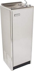 Halsey Taylor - 14 GPH Cooling Capacity Deluxe Floor Standing Water Cooler & Fountain - In-Wall, 0.2 hp, Stainless Steel - Americas Industrial Supply