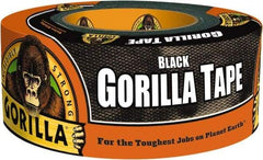 Gorilla Tape - 1-7/8" x 12 Yds Black Duct Tape - 17 mil, Rubber Adhesive, Cotton/Polyester Blend Cloth Backing, 32°F to 150°F - Americas Industrial Supply