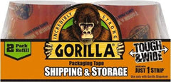 Gorilla Tape - 2-7/8" x 30 Yd Clear Acrylic Adhesive Packaging Tape - BOPP Film Backing, 3.4 mil Thick, 44 Lb Tensile Strength - Americas Industrial Supply