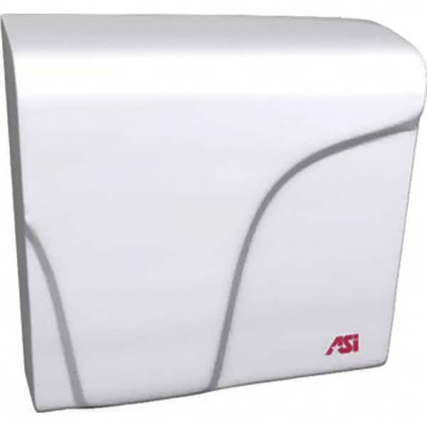 ASI-American Specialties, Inc. - 1800 Watt White Finish Electric Hand Dryer - 115-240 Volts, 15 Amps, 11-3/8" Wide x 11-7/32" High x 3-7/8" Deep - Americas Industrial Supply