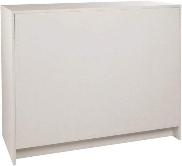 ECONOCO - 3 Shelf, Closed Shelving Wrap Counter - 20 Inch Wide x 20 Inch Deep x 38 Inch High, White - Americas Industrial Supply