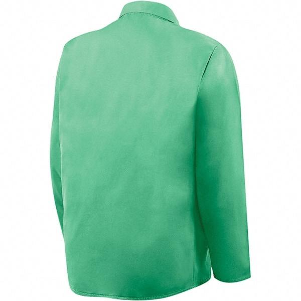 Steiner - Size XS Welding, Flame Resistant/Retardant Jacket - Green, Cotton, Snaps Closure - Americas Industrial Supply