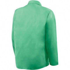 Steiner - Size XS Welding, Flame Resistant/Retardant Jacket - Green, Cotton, Snaps Closure - Americas Industrial Supply